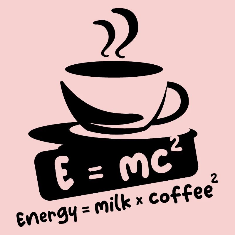 E=mc2 Coffee Funny Sayings Einstein Cafe Logo