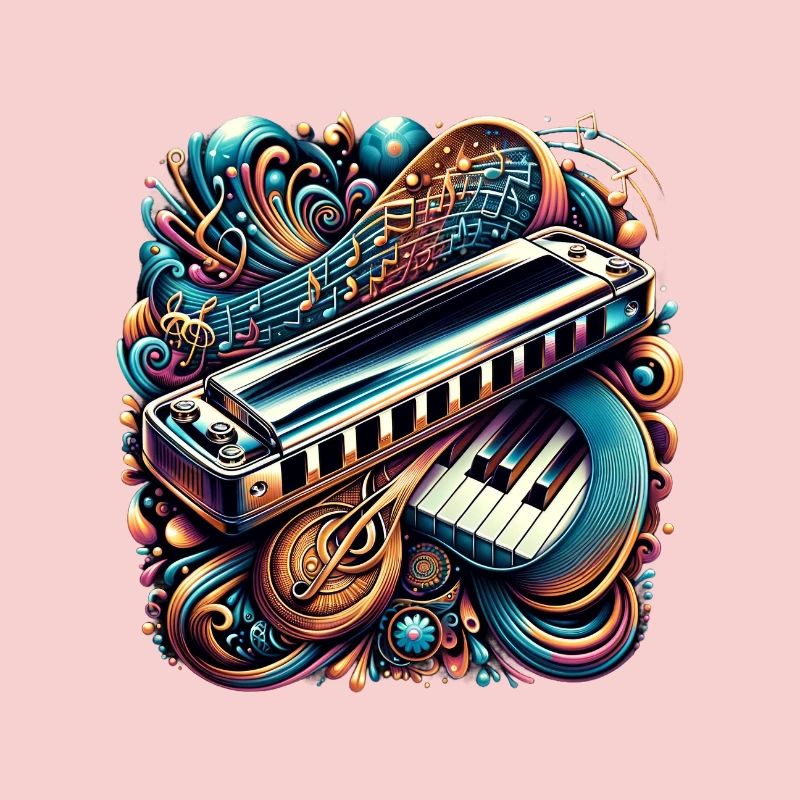 Design abstrait d'harmonica