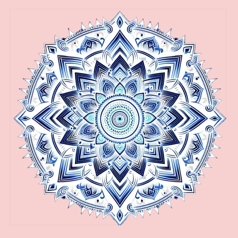 Blaues geometrisches Mandala