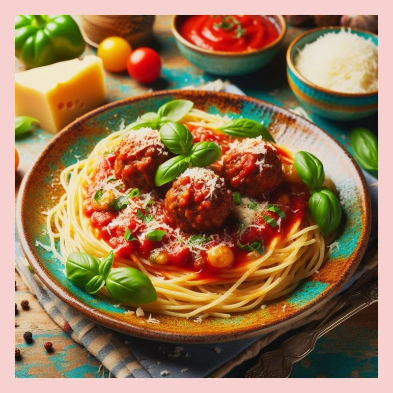 Spaghetti mit Fleisch