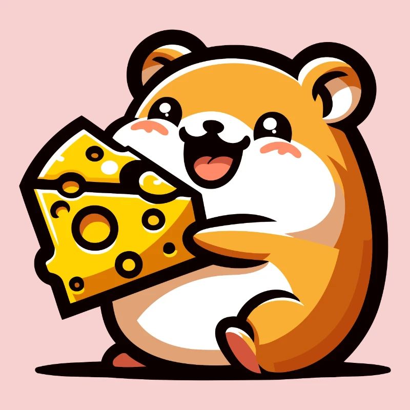Cheesy Chomper: The Delightful Hamster