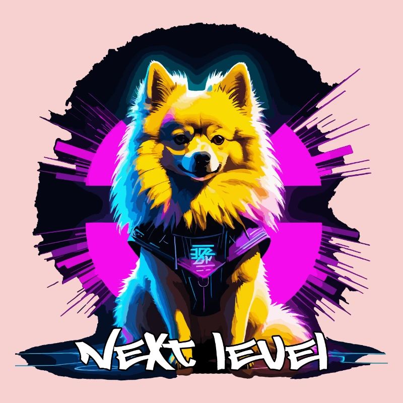 Kleinspitz Spitz Next Level Cyber Hund Geschenk