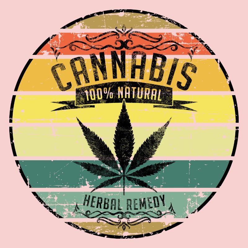 Retro Weed Cannabis Leaf