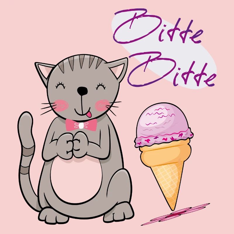 Katze mit Eistüte