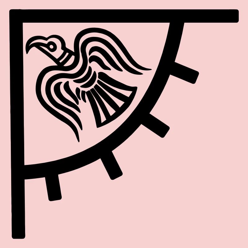 Drapeau Viking Coin Corbeau