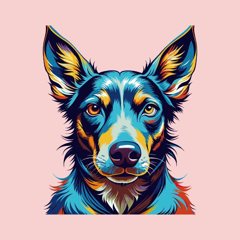 Chien courant andalou race de chien dessin animé coloré Kawaii