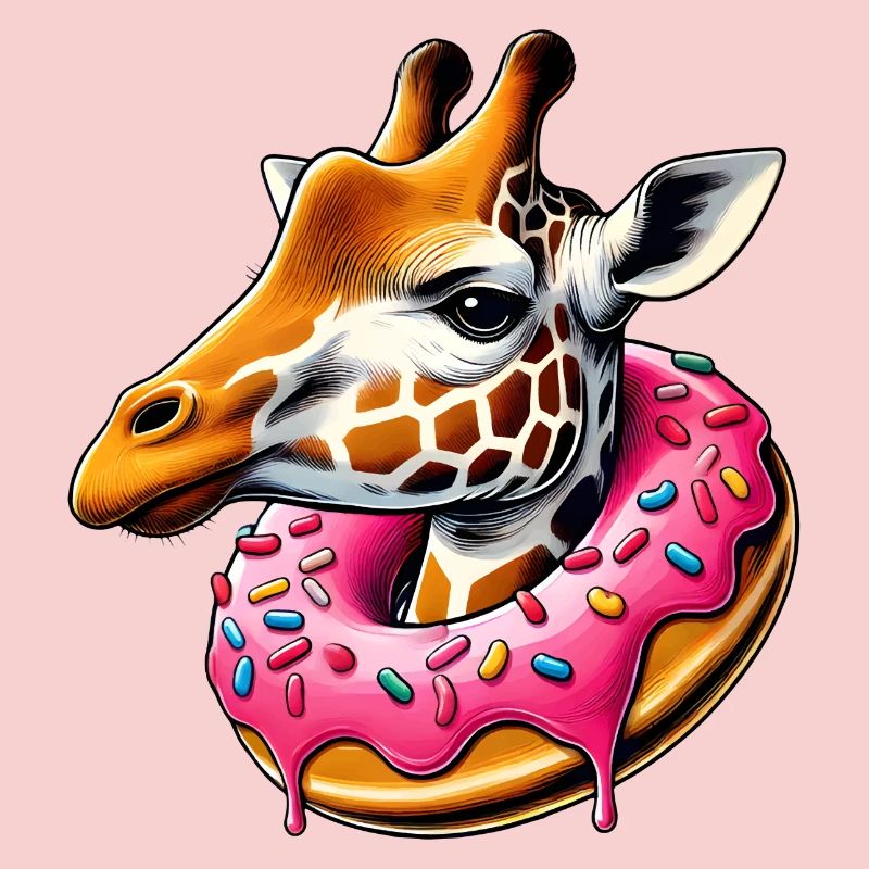 Funny Eye Candy - Girafe avec beignet