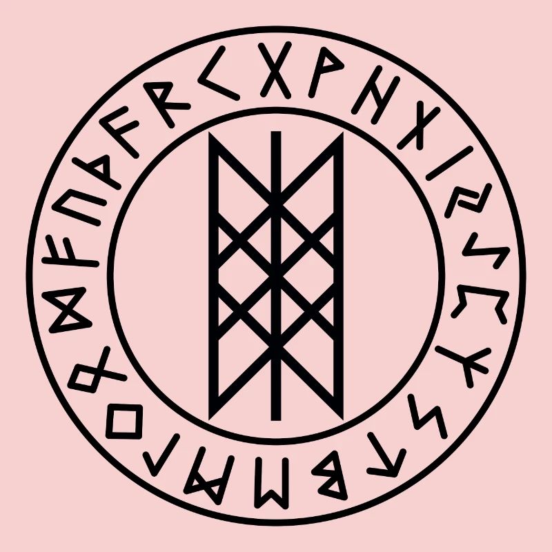 Wyrd black runes circle