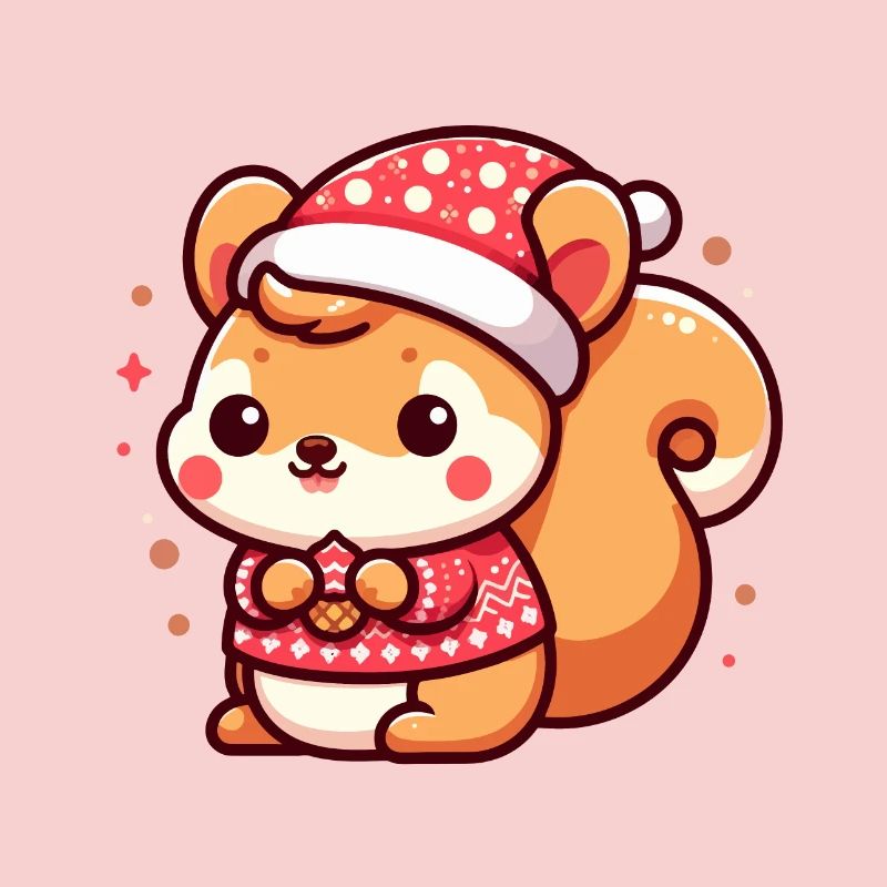 Mignon écureuil de Noël