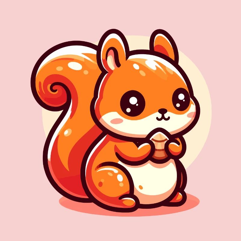 Cute Squirrel Eats a Seed