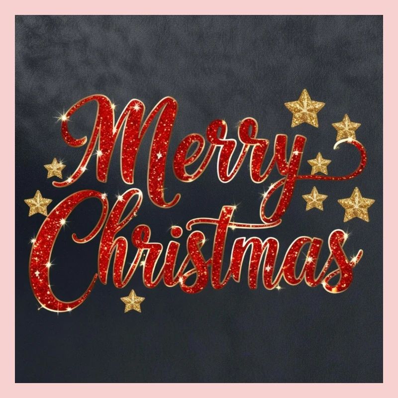 Glitzerndes Merry Christmas Script