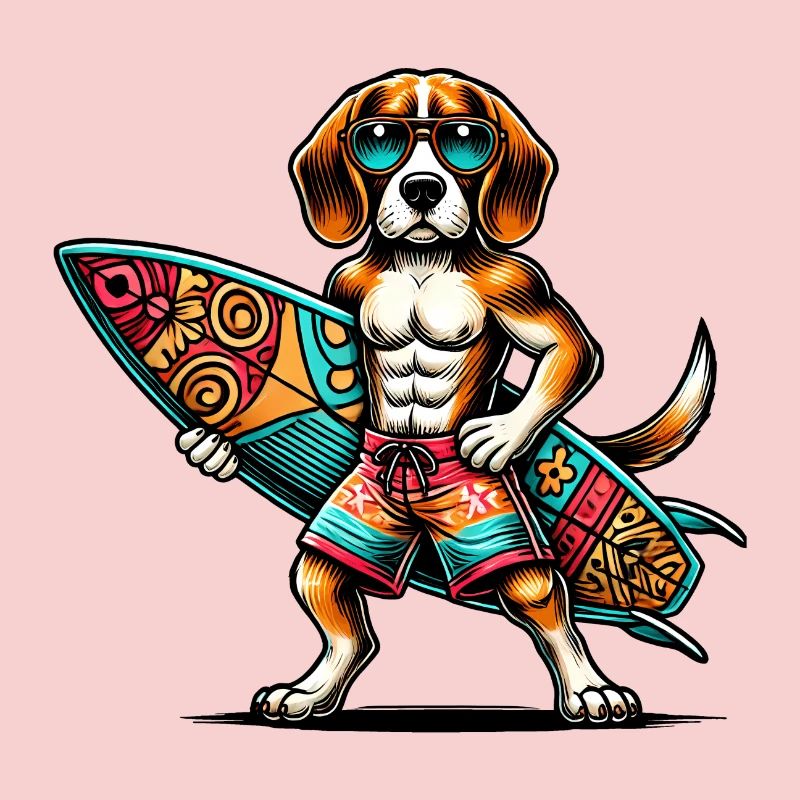 Beagle Surfer