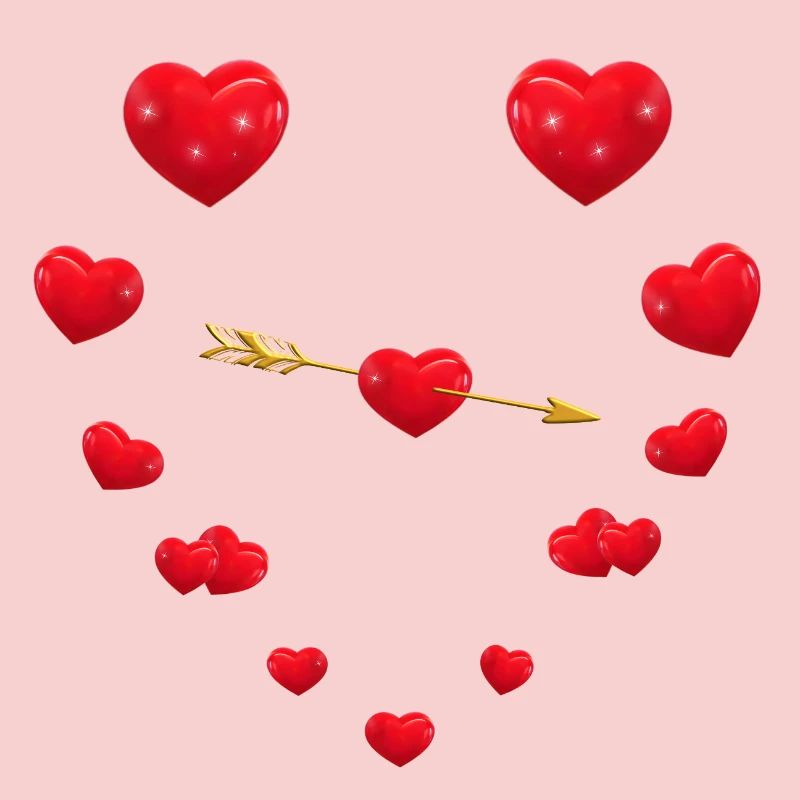 Conception de coeur aimant avec flèche