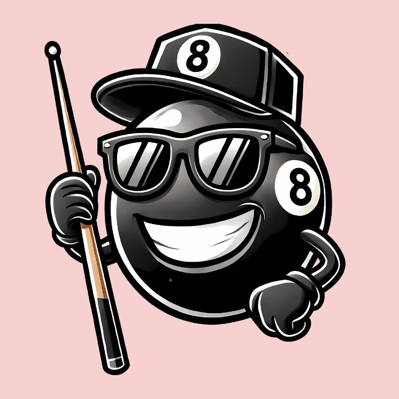 Design cool de billard à 8 boules