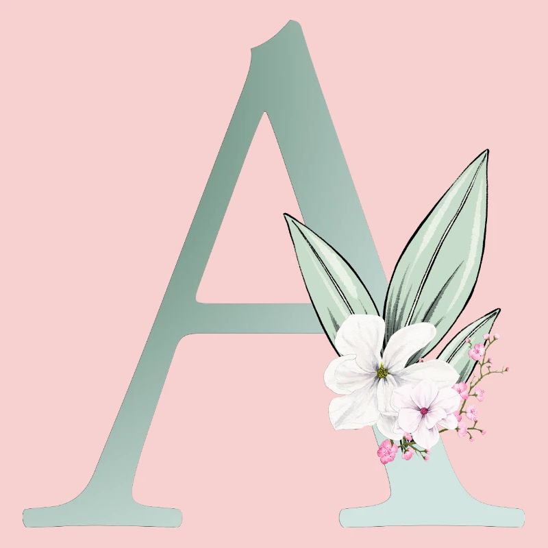 A Monogram, Floral, Personalizable