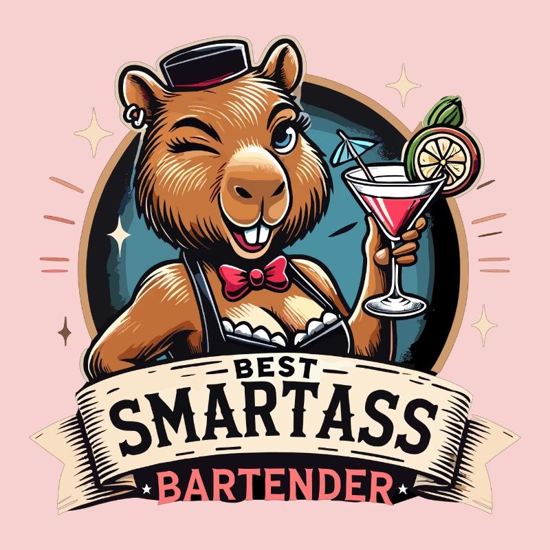 Bartender Barmaid Capybara Capy Gift
