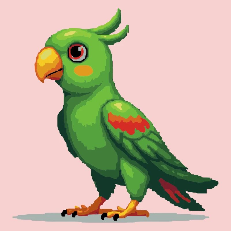 Pixel Papagei – Retro 8-Bit Style