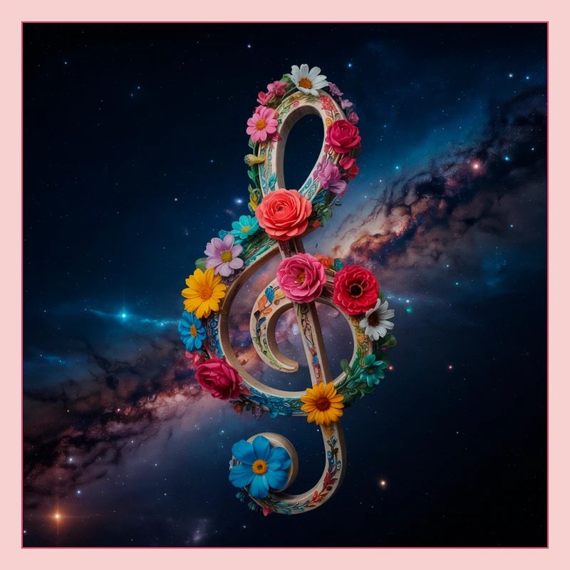 Clef de fleurs dans l’espace