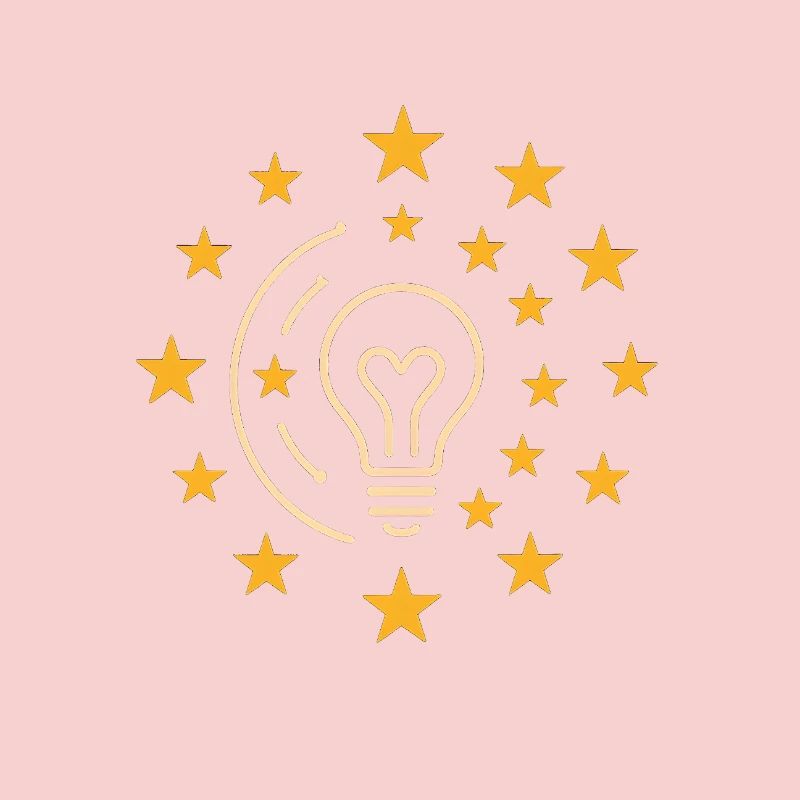 Creative light bulb with star wreath