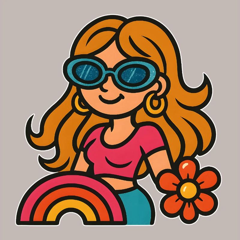 Fille d’été rétro - Look Flower Power