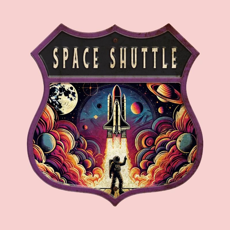 Conception colorée du blason de l’atronaut