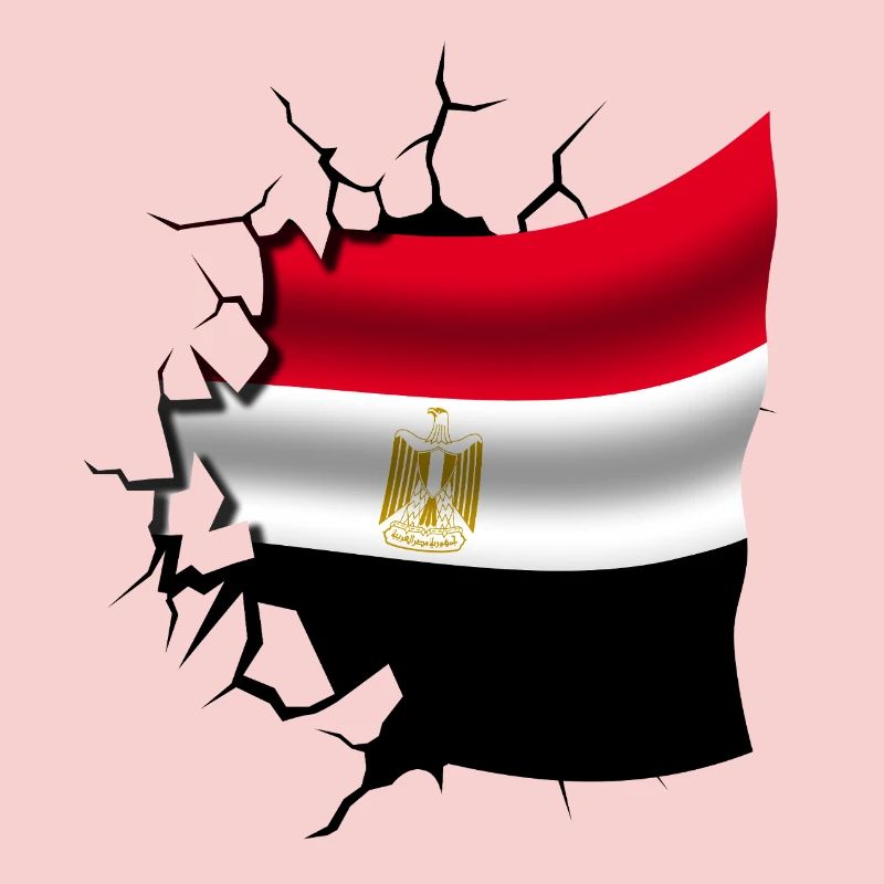 Drapeau de l’Égypte - Égypte - Drapeau Broken Design
