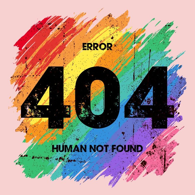 Vibrant Rainbow Error 404 Design