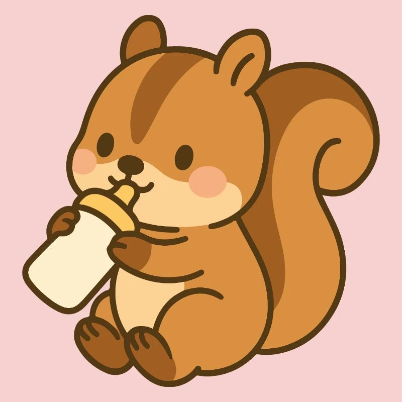 Flask Fluffy Squirrel