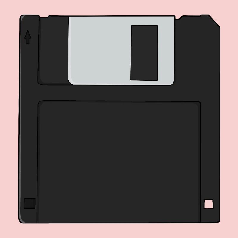 Nostalgische 31/2 Zoll Diskette Retro Diskette