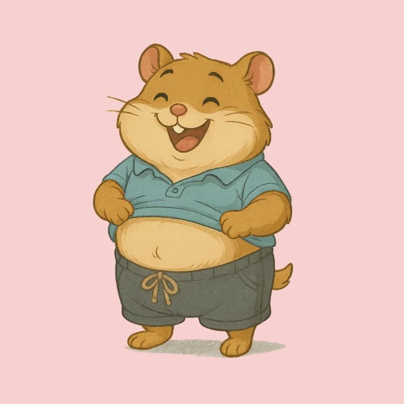 Hamster réfrigéré au look décontracté