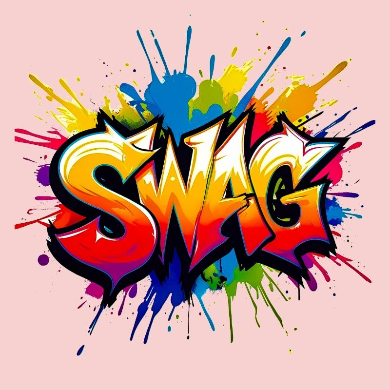 Style graffiti expressif avec des couleurs vives
