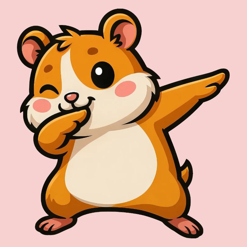 Dessin animé mignon cochon d’Inde hamster