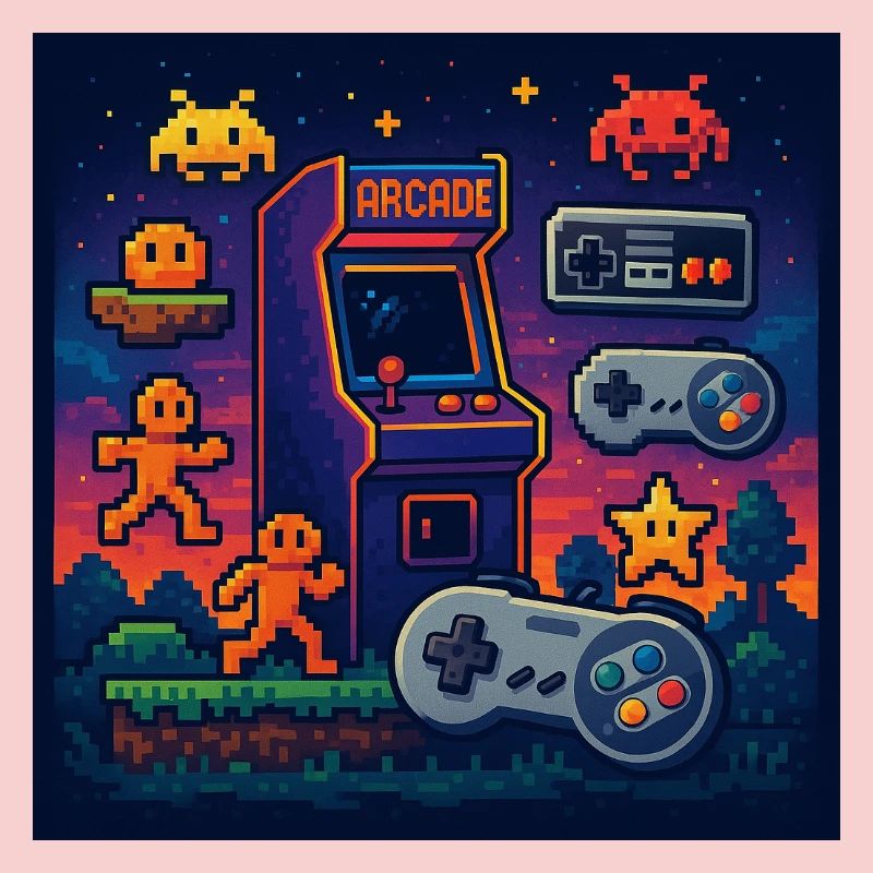 Conception de jeu d’arcade Pixel rétro