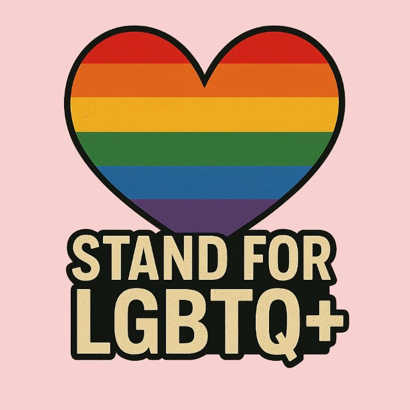 Pride Heart LGBT Support Design