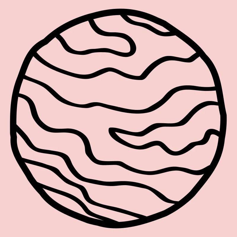 Planet Simple Space Doodle