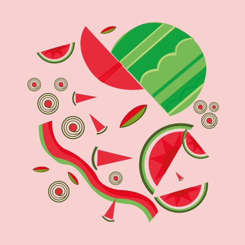 Abstract Watermelon Design