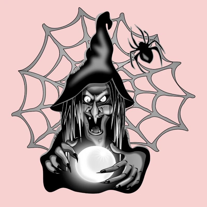 Witch with a Ball and a Cobweb