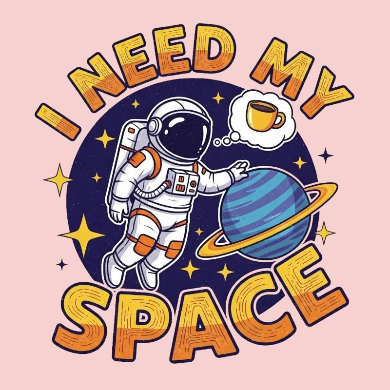 Weltraumfreundschaft mit Kaffee-Traum