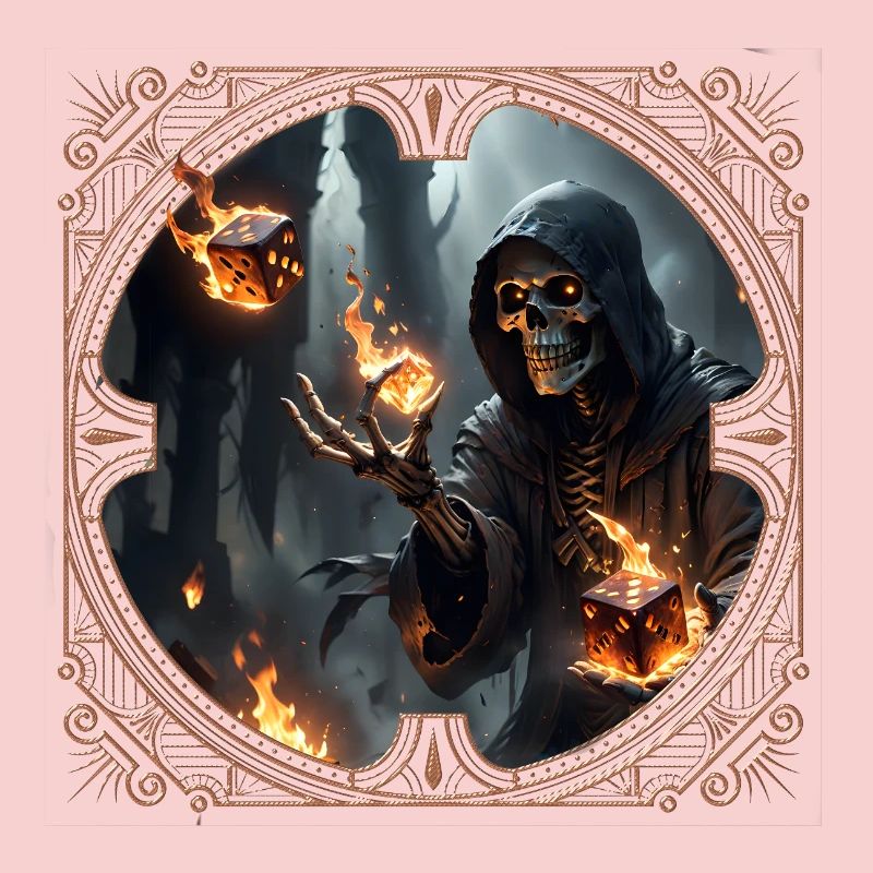 Skeleton Dice Magic and Fire