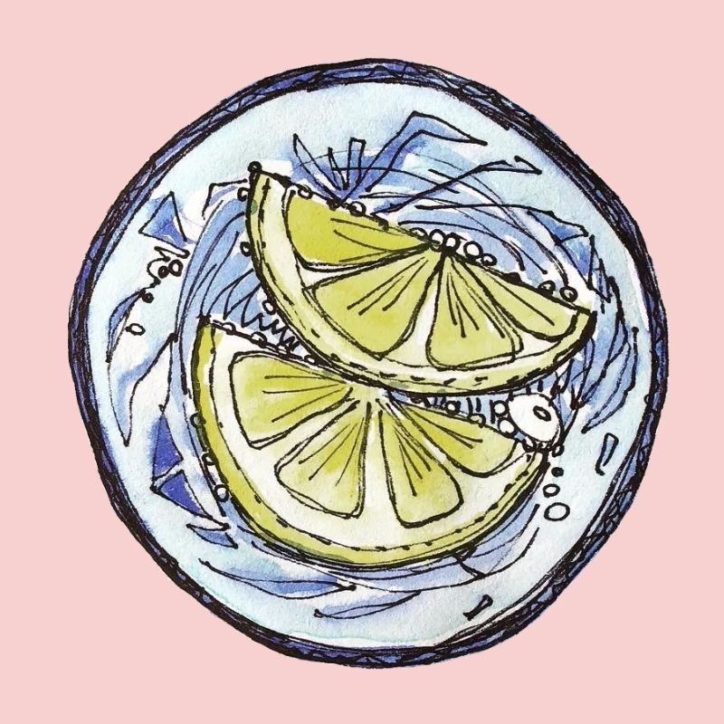 Lemon Hand Drawing
