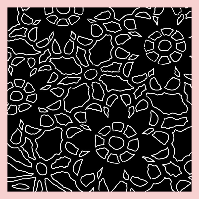Ingenious Floral Pattern White Black Lace