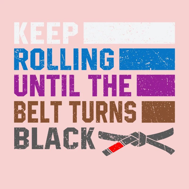 continuez à rouler jusqu'à ce que la ceinture devienne noire Jiu-Jitsu