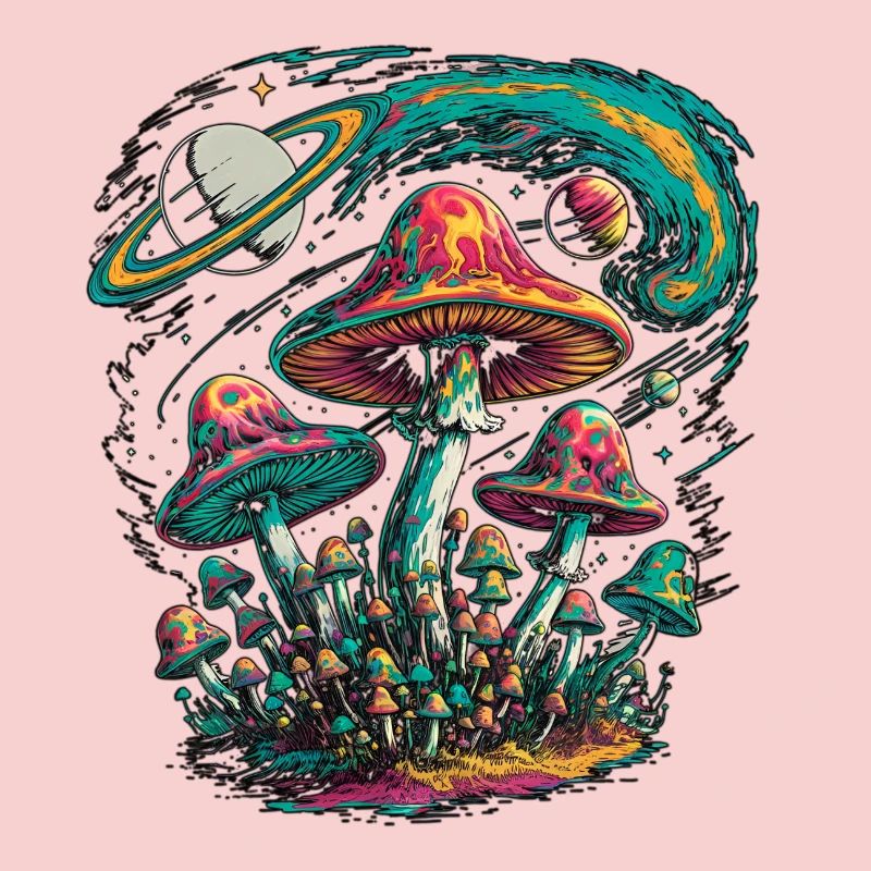 Champignons Cosmiques Psychédéliques Oeuvre