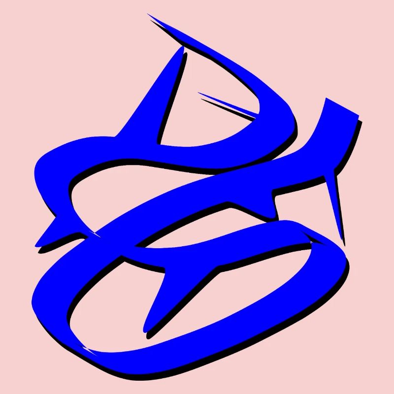 Design de graffiti bleu dynamique