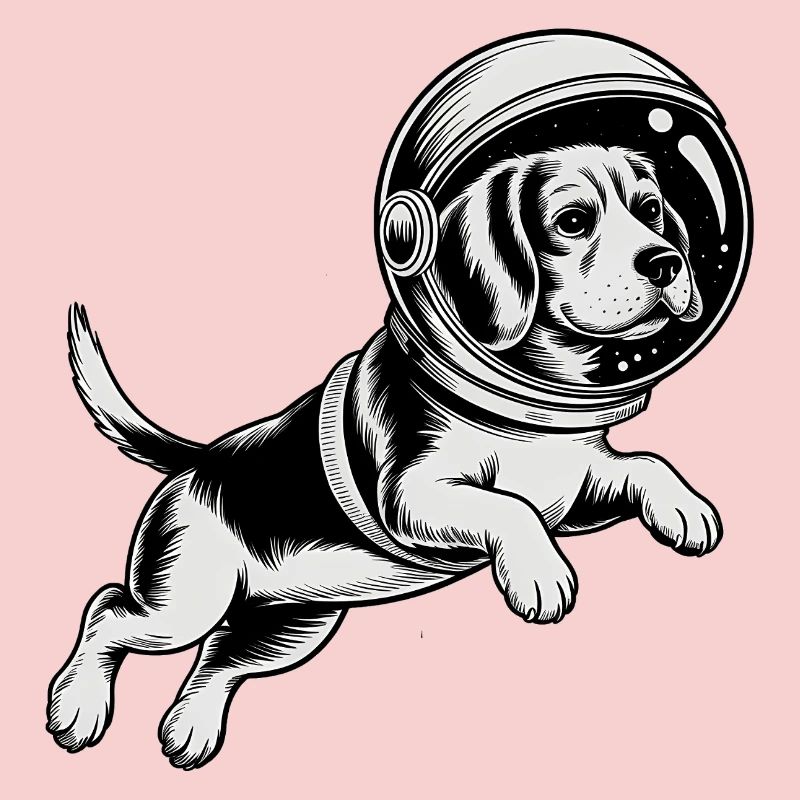 Beagle in Space - Cool Astonomy Logo