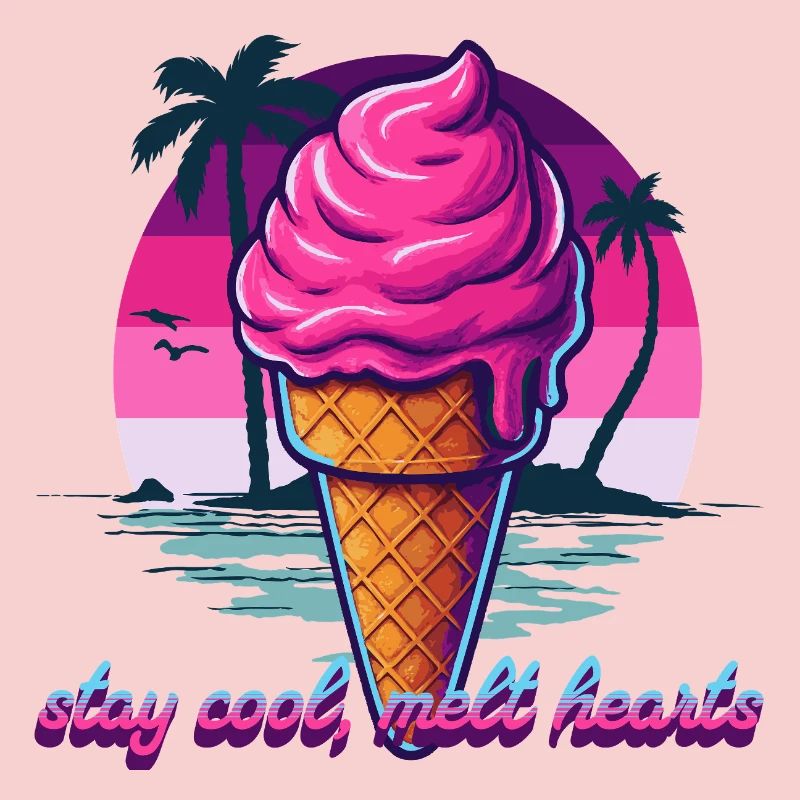 Pink Eiscreme Sunset Design