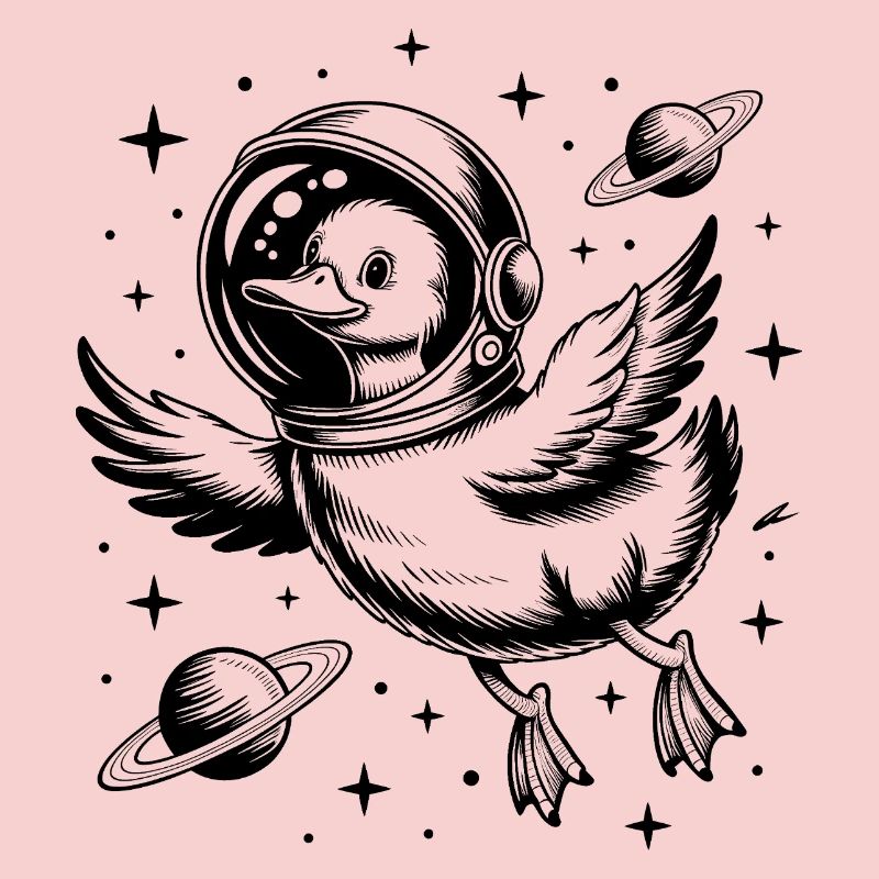 Goose in Space - Cool Astonomy Logo