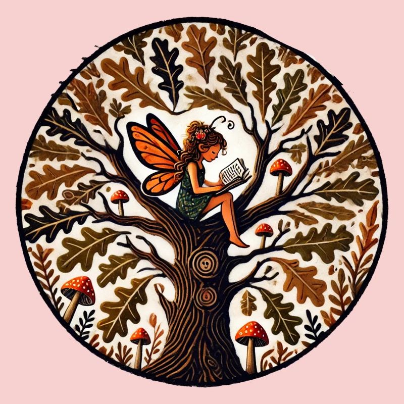 Lecture de fées dans la forêt enchantée