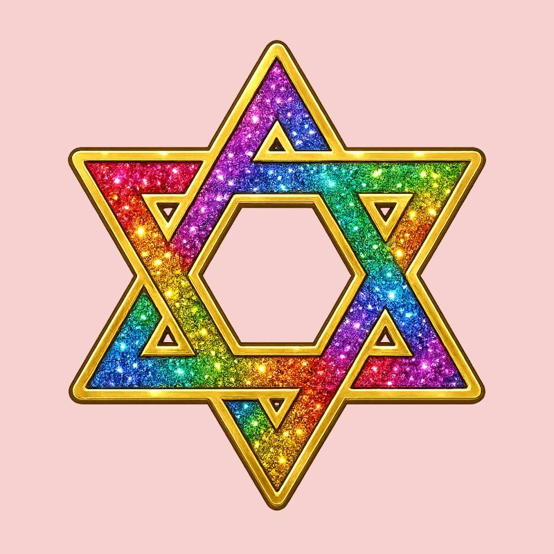Décor coloré en forme d'étoile de David