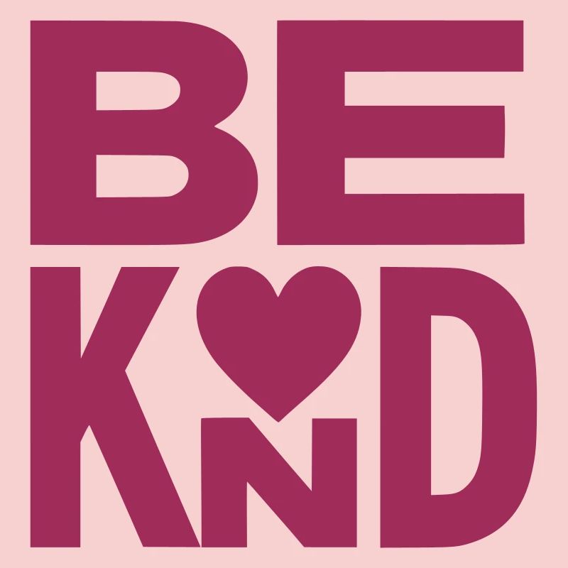 Slogan Be kind with heart - couleur variable